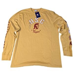 Champion USC Trojans Long Sleeve T-Shirt Men's Large Gold NWT